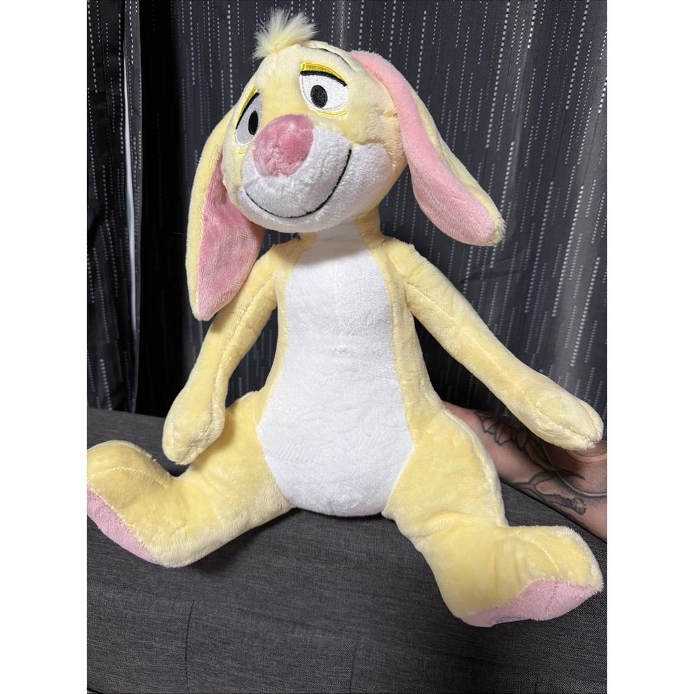 Disney Store Rabbit Winnie the Pooh Yellow Plush Toy 12" Disneyland Paris